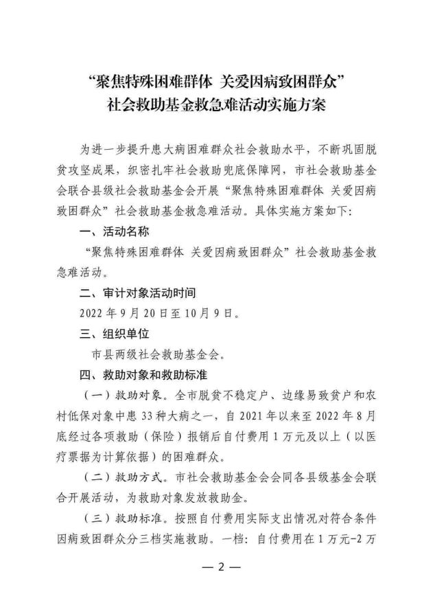 唐山市民政局印发《“聚焦特殊困难群体 关爱因病致困群众”社会救助基金救急难活动实施方案》的通知_01.jpg